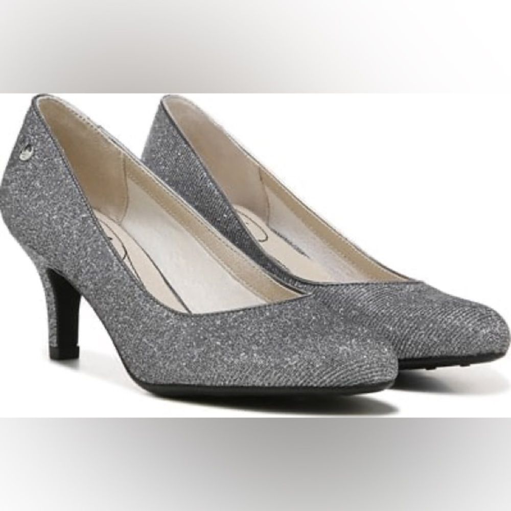 Life Stride Parigi Silver Sparkle Pumps